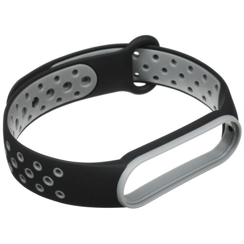 Купить Ремешок Aceline для Xiaomi Mi Smart Band 5/ 6/ Amazfit Band 5 черный/серый  5045631. Характеристики, отзывы и цены в Донецке
