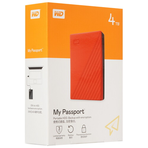 Купить 4 ТБ Внешний HDD WD My Passport  5425813. Характеристики, отзывы и цены в Донецке