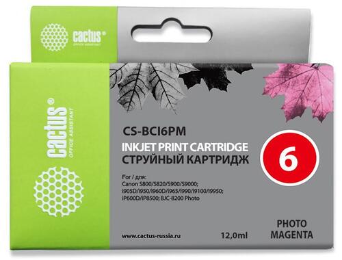 Купить Картридж Cactus CS-BCI6PM пурпурный  7932956. Характеристики, отзывы и цены в Донецке