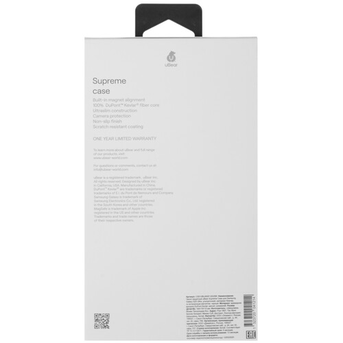 Купить Накладка  uBear Supreme Case для Samsung Galaxy S25 Ultra черный/серый  5617323. Характеристики, отзывы и цены в Донецке