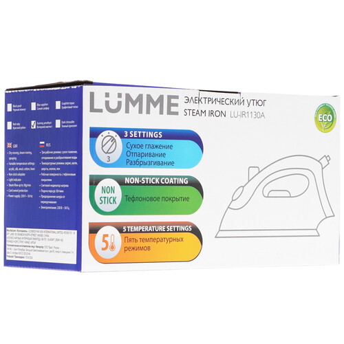 Купить Утюг LUMME LU-IR1130A фиолетовый  9170106. Характеристики, отзывы и цены в Донецке