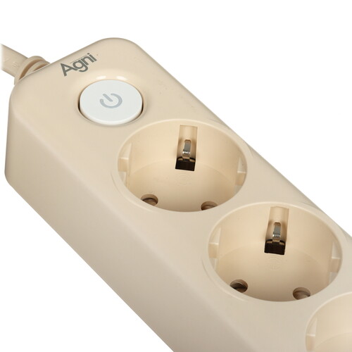 Купить Сетевой фильтр AGNI TP-FD5E бежевый  9289328. Характеристики, отзывы и цены в Донецке