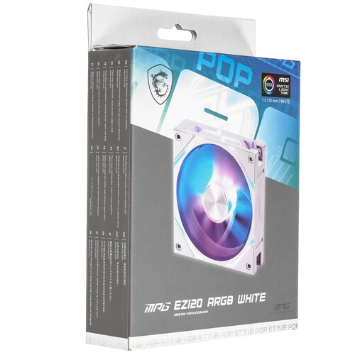 Купить Вентилятор MSI MPG EZ120 ARGB  белый  5493837. Характеристики, отзывы и цены в Донецке