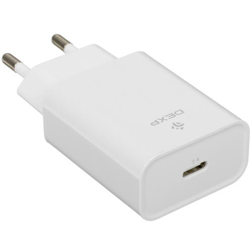 Купить Сетевое зарядное устройство DEXP IET25CD белый  5402374. Характеристики, отзывы и цены в Донецке