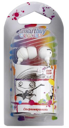 Купить Проводные наушники Smartbuy COLOR TREND белый  9938195. Характеристики, отзывы и цены в Донецке