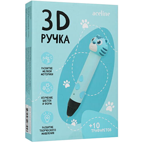 Купить Набор для творчества с 3D-ручкой Aceline P11 Tiger  голубой  5403474. Характеристики, отзывы и цены в Донецке