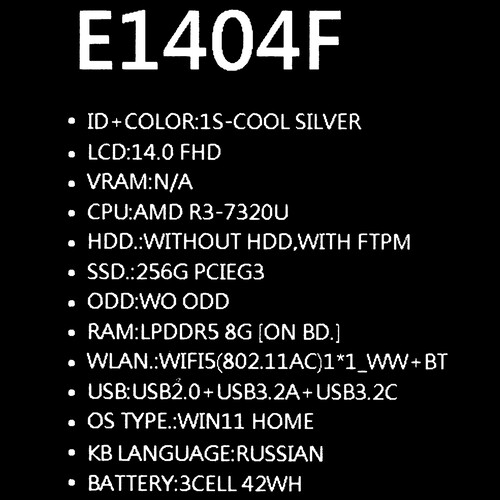 Купить 14" Ноутбук ASUS Vivobook Go E1404FA-EB153W серебристый  5428910. Характеристики, отзывы и цены в Донецке
