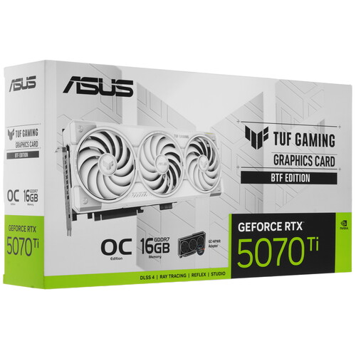 Купить Видеокарта ASUS GeForce RTX 5070 Ti TUF Gaming BTF White OC Edition  5641050. Характеристики, отзывы и цены в Донецке