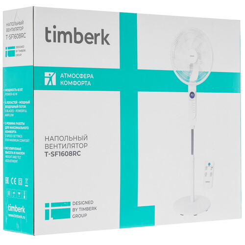 Купить Вентилятор Timberk T-SF1608RC  белый  9223683. Характеристики, отзывы и цены в Донецке