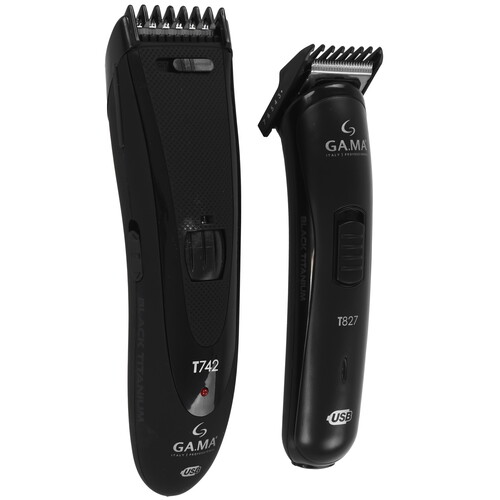 Купить Машинка для стрижки GA.MA T742  + T827 черный  9269237. Характеристики, отзывы и цены в Донецке