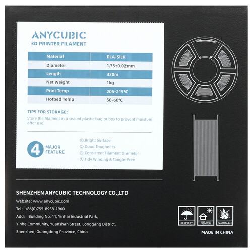 Купить Пластик Anycubic PLA Silk Dual/Tri-Color  5499206. Характеристики, отзывы и цены в Донецке