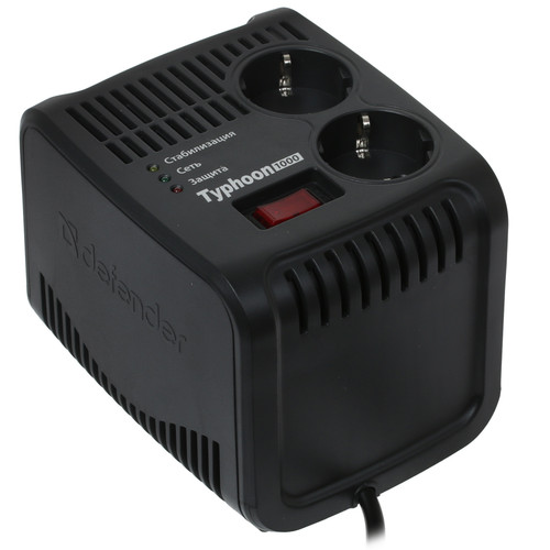 Купить Стабилизатор напряжения Defender AVR Typhoon 1000  5338705. Характеристики, отзывы и цены в Донецке