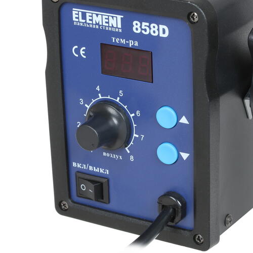 Купить Паяльный фен ELEMENT 858D  8106295. Характеристики, отзывы и цены в Донецке