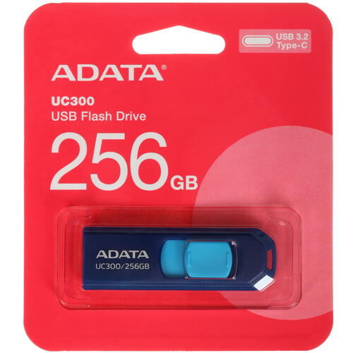 Купить Память OTG USB Flash 256 ГБ ADATA UC300 [ACHO-UC300-256G-RNB/BU]  5450514. Характеристики, отзывы и цены в Донецке