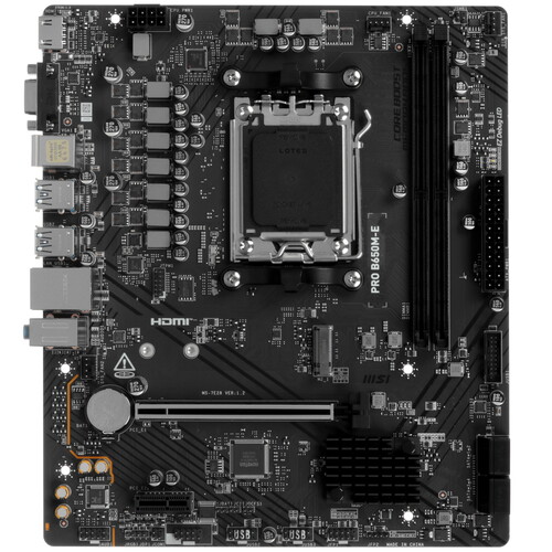 Купить Материнская плата MSI PRO B650M-E  5632964. Характеристики, отзывы и цены в Донецке