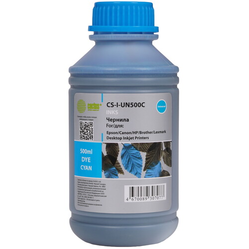Купить Чернила водорастворимые Cactus CS-I-Un500C голубой  9076291. Характеристики, отзывы и цены в Донецке