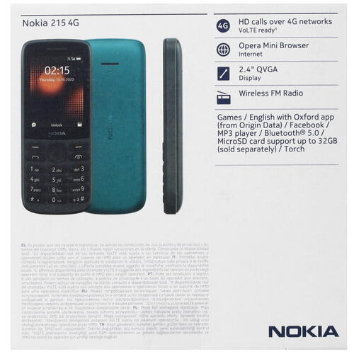 Купить Сотовый телефон Nokia 215 4G черный  4729187. Характеристики, отзывы и цены в Донецке