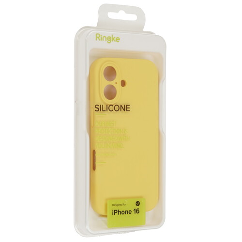 Купить Накладка  Ringke Silicone Magnetic для Apple iPhone 16 желтый  5619818. Характеристики, отзывы и цены в Донецке
