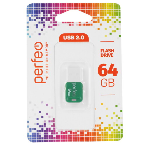 Купить Память USB Flash 64 ГБ Perfeo M02 [PF-M02G064]  9209265. Характеристики, отзывы и цены в Донецке