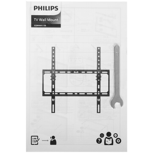 Купить Кронштейн для ТВ Philips SQM4441/56 черный  5612480. Характеристики, отзывы и цены в Донецке