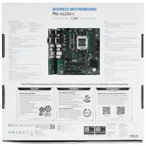 Купить Материнская плата ASUS Pro A620M-C-CSM  5449157. Характеристики, отзывы и цены в Донецке