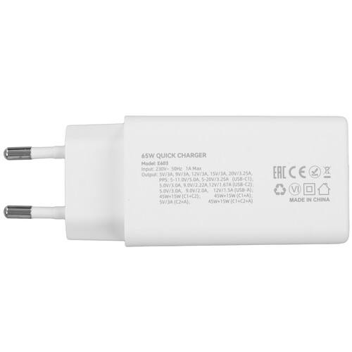 Купить Сетевое зарядное устройство EOFE E603 белый  9228800. Характеристики, отзывы и цены в Донецке