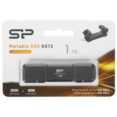 Купить 1000 ГБ Внешний SSD Silicon Power DS72 [SP001TBUC3S72V1K]  5441681. Характеристики, отзывы и цены в Донецке