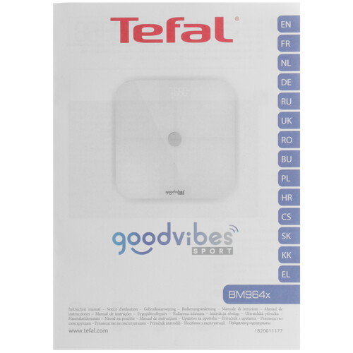 Купить Весы Tefal Goodvibes Sport белый  9211803. Характеристики, отзывы и цены в Донецке