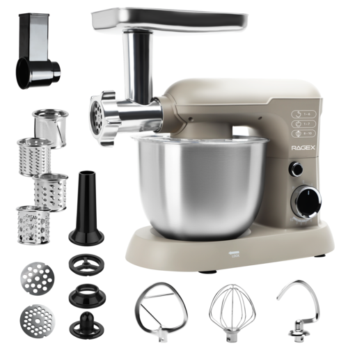 Купить Кухонный комбайн RAGEX R106-110 бежевый  9269182. Характеристики, отзывы и цены в Донецке