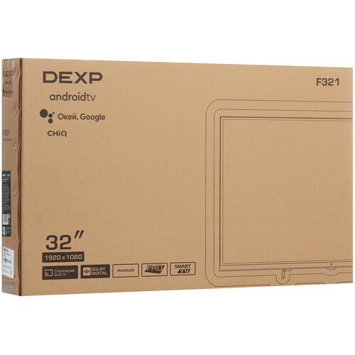 Купить 32" (81 см) LED-телевизор DEXP F321 черный  9046179. Характеристики, отзывы и цены в Донецке
