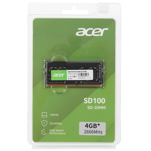 Купить Оперативная память SODIMM Acer SD100 [BL.9BWWA.202] 4 ГБ  5447152. Характеристики, отзывы и цены в Донецке