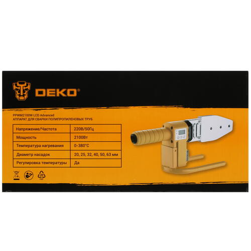 Купить Сварочный аппарат для полипропиленовых труб DEKO PPWM2100W LCD Advanced  9020685. Характеристики, отзывы и цены в Донецке