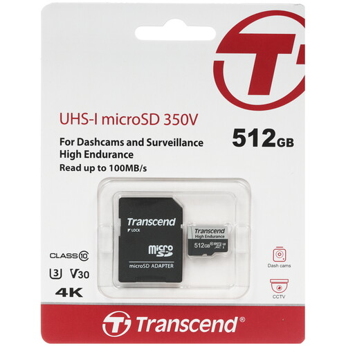 Купить Карта памяти Transcend High Endurance 350V microSDXC 512 ГБ  5635831. Характеристики, отзывы и цены в Донецке