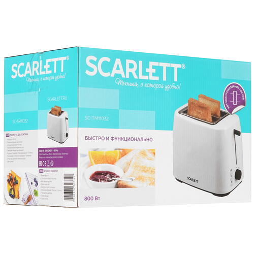 Купить Тостер Scarlett SC-TM11032 белый  9934836. Характеристики, отзывы и цены в Донецке