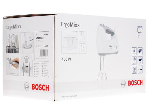 Купить Миксер Bosch ErgoMixx MFQ36460 белый  6616224. Характеристики, отзывы и цены в Донецке