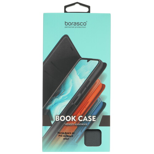 Купить Чехол-книжка  BoraSCO для Tecno SPARK 40 Pro зеленый  5634862. Характеристики, отзывы и цены в Донецке