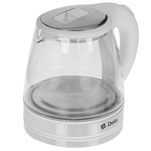 Купить Электрочайник DELTA DL-1121 белый  9233364. Характеристики, отзывы и цены в Донецке