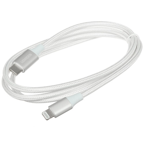Купить Кабель круглый Ugreen Lightning 8-pin - USB Type-C серебристый 1 м  9983711. Характеристики, отзывы и цены в Донецке