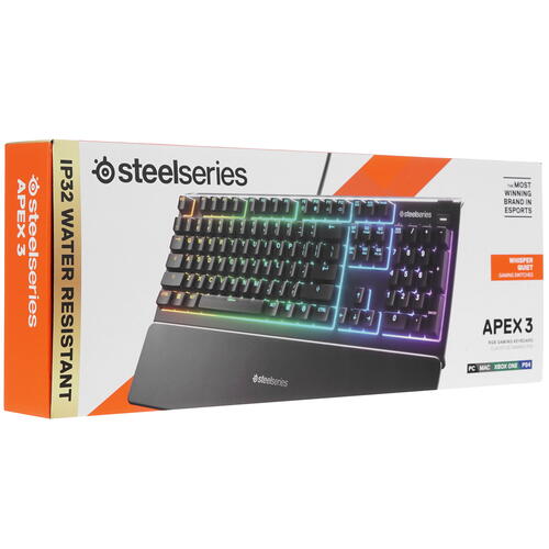 Купить Клавиатура  проводная SteelSeries Apex 3  5087824. Характеристики, отзывы и цены в Донецке