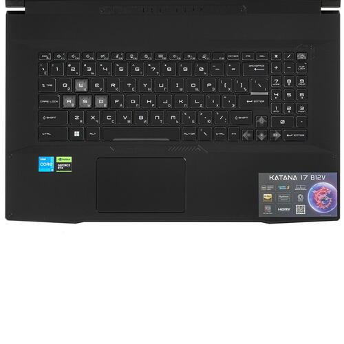 Купить 17.3" Ноутбук MSI Katana 17 B12VEK-268XRU черный  5094170. Характеристики, отзывы и цены в Донецке