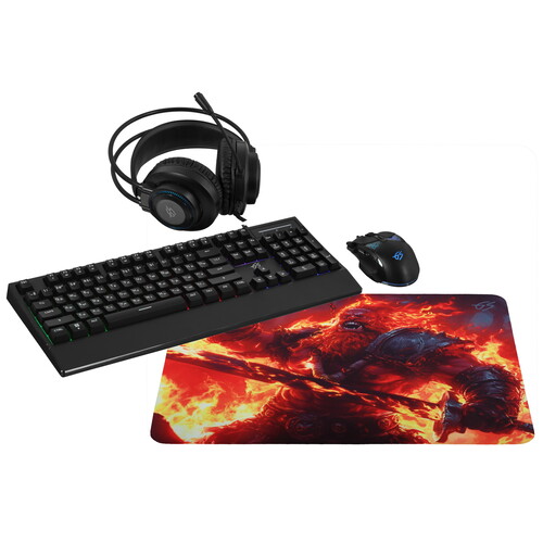 Купить Клавиатура+мышь+ковер  проводная  DEXP Rampage X черный  9158495. Характеристики, отзывы и цены в Донецке
