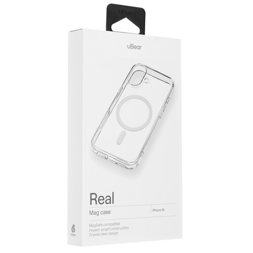 Купить Накладка  uBear Real Mag Case для Apple iPhone 16 прозрачный  5474341. Характеристики, отзывы и цены в Донецке
