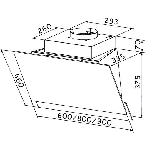 Купить Вытяжка наклонная Gorenje WHI649EXGW белый/белый  9073694. Характеристики, отзывы и цены в Донецке