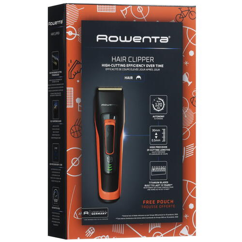 Купить Машинка для стрижки Rowenta TN5202F0 черный/оранжевый  5454841. Характеристики, отзывы и цены в Донецке