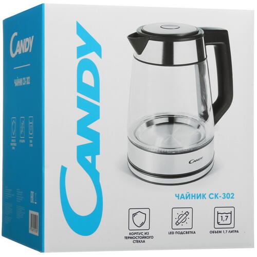 Купить Электрочайник Candy CK-302 черный  9078439. Характеристики, отзывы и цены в Донецке