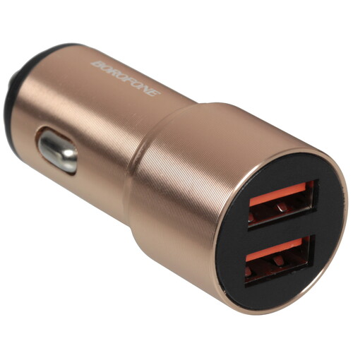 Купить Автомобильное ЗУ Borofone BZ19B золотистый  9237846. Характеристики, отзывы и цены в Донецке