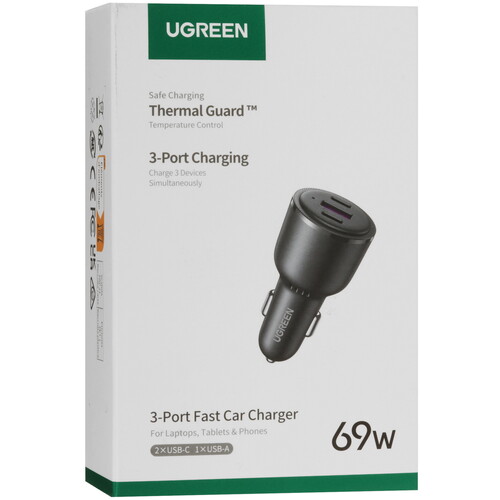Купить Автомобильное ЗУ Ugreen CD239 черный  5454080. Характеристики, отзывы и цены в Донецке
