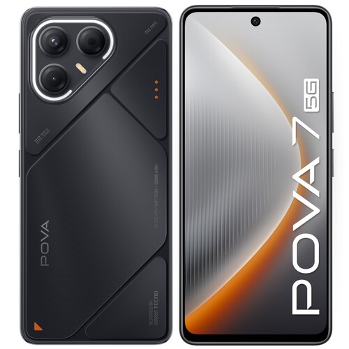 Купить 6.78" Смартфон Tecno POVA 7 5G 256 ГБ черный  5633297. Характеристики, отзывы и цены в Донецке