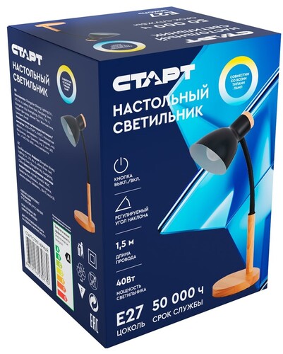 Купить Настольный светильник СТАРТ CT901 черный  5496328. Характеристики, отзывы и цены в Донецке
