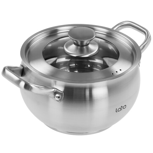 Купить Кастрюля Lara Токио LR02-263 4.1 л 20 см серебристый  9137079. Характеристики, отзывы и цены в Донецке